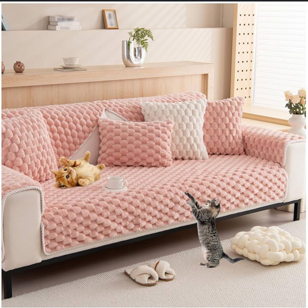 طقم كنب فرو الكرات الفاخر - تحفة شتوية لمنزلك Palestine -Global Market