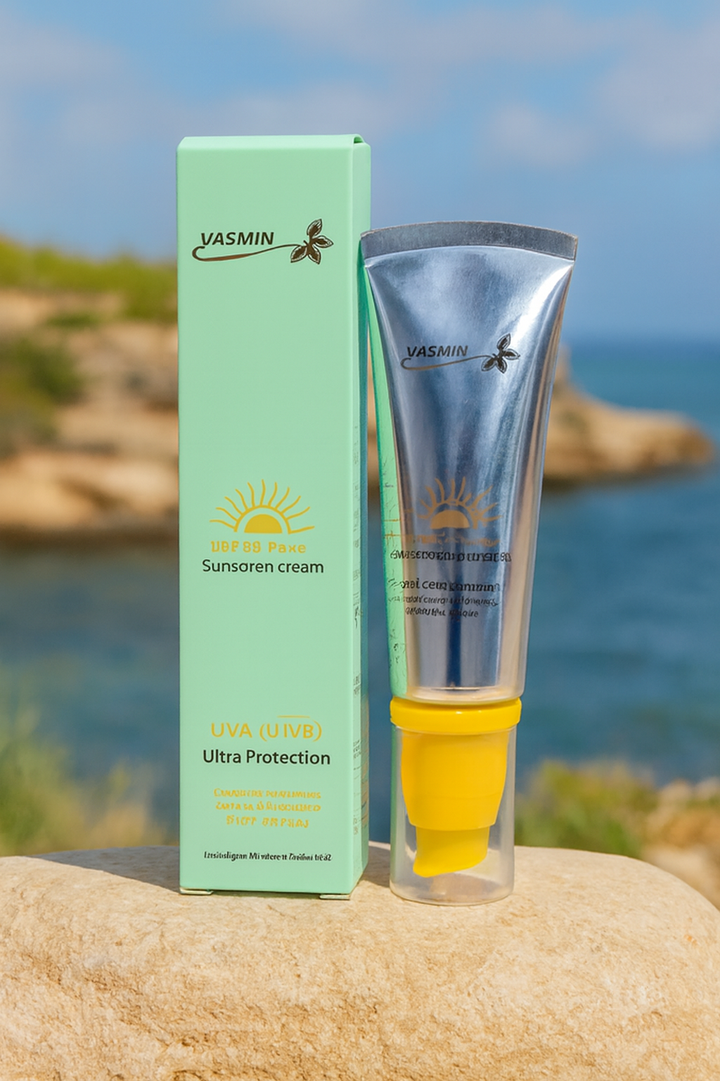 واقي شمس ياسمين SPF 50 - حماية فائقة + ترطيب وتفتيح للبشرة Palestine -Global Market