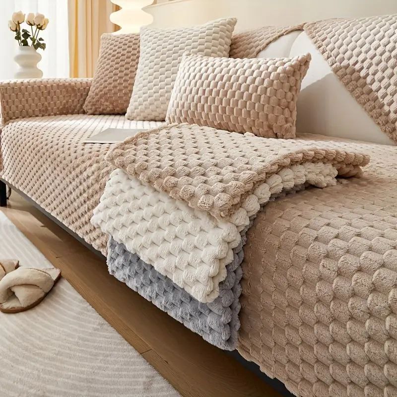 طقم كنب فرو الكرات الفاخر - تحفة شتوية لمنزلك Palestine -Global Market