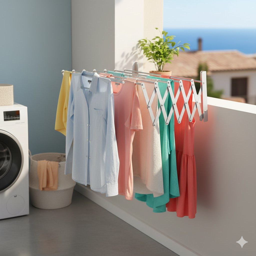 منشر غسيل جداري ألمنيوم قابل للطي Palestine -Global Market