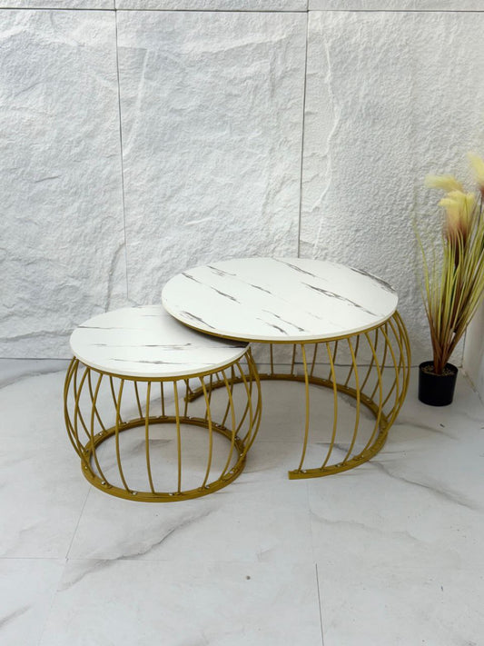 🪄 طاولات مودرن بسطح رخام وقاعدة حديد | تصميم أنيق للمجالس والزوايا Palestine -Global Market